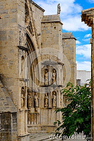 Church of Santa Maria la Mayor, Morella, Castellon province, Spa Stock Photo